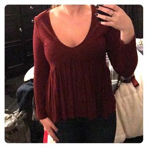 Long sleeve peplum top